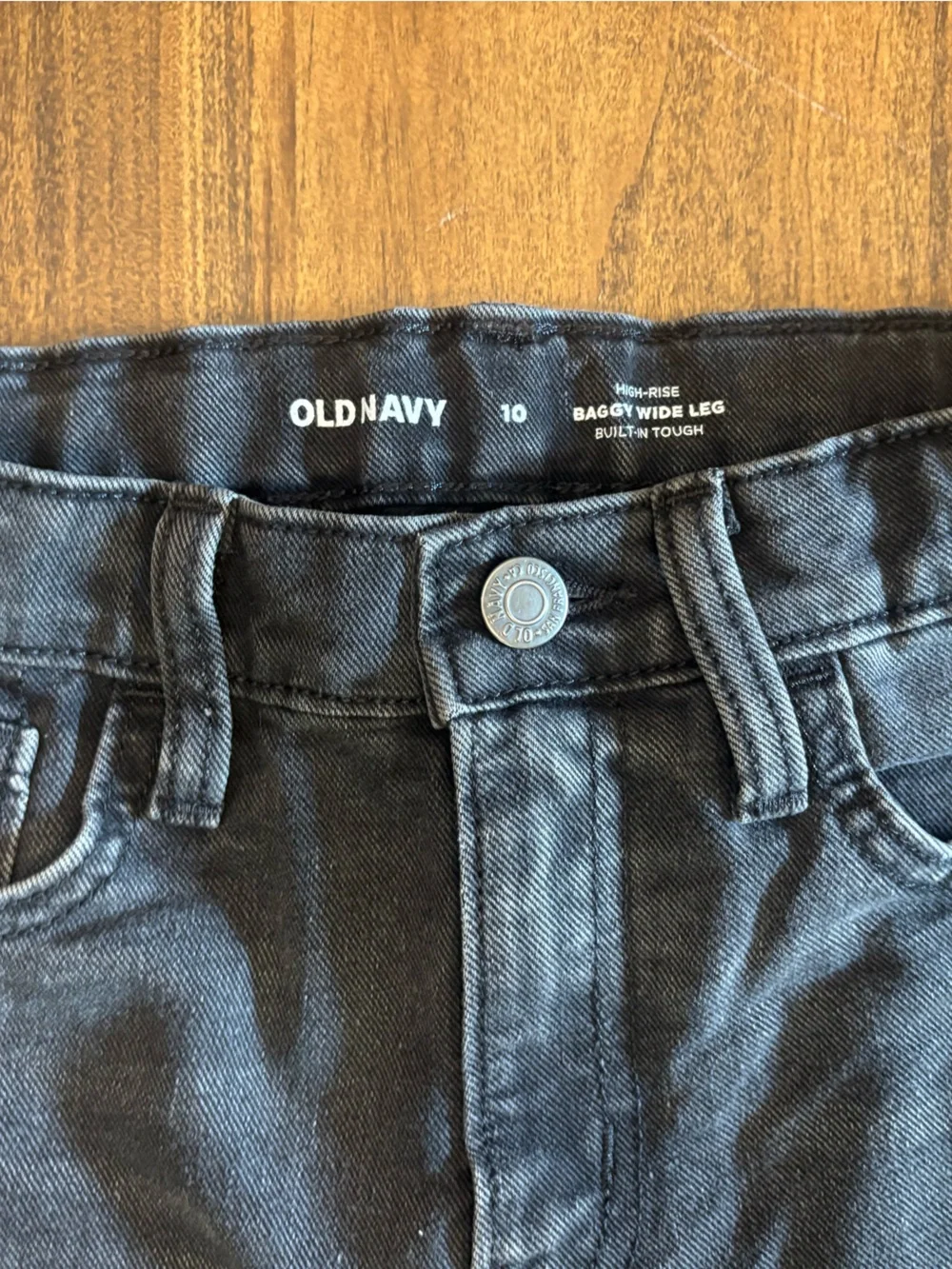 Old Navy Black high rise Wide-Leg girls Jeans